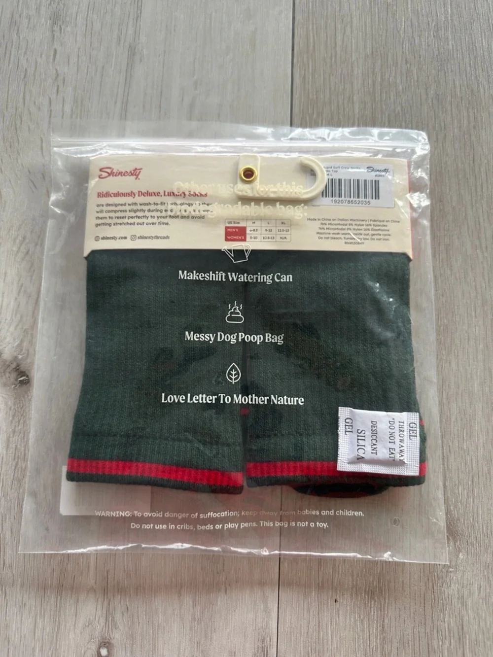 Shineaty Super Stupid Soft Crew Socks The Bow On Top Green L NWT IN PKG